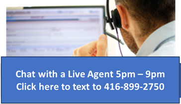 Text with a live agent now