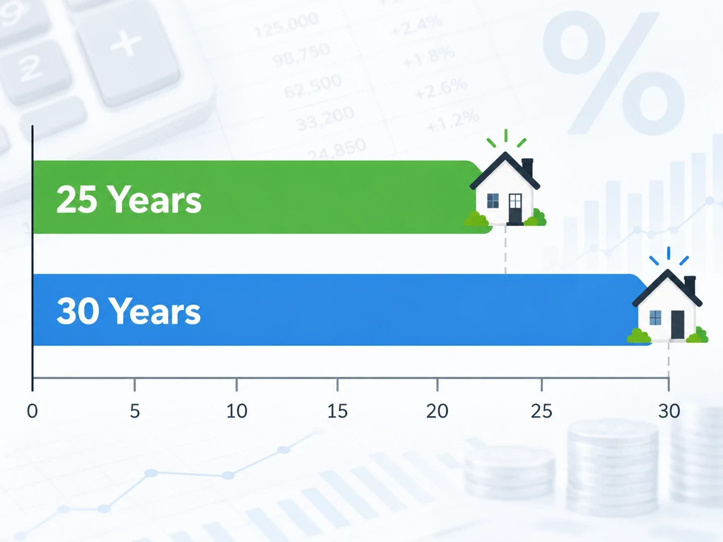 25-year versus 30-year mortgage amortization comparison
