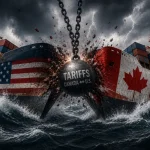Illustration of Canada and United States tariff changes affecting Ontario mortgage qualification