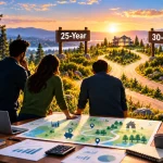 Three people planning their financial future with 25-year and 30-year amortization paths
