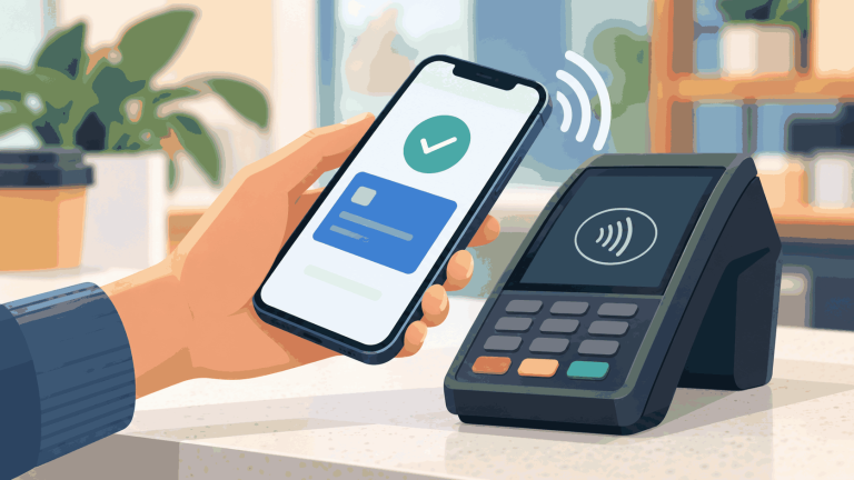 Contactless payment using a smartphone at a payment terminal