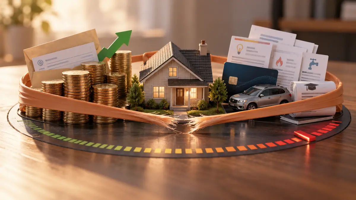 Debts and income pushing against mortgage approval boundaries
