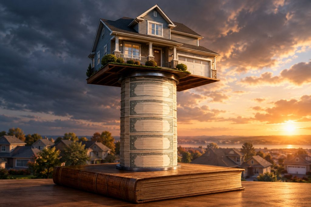Illustration of government bond yields affecting the cost of financing a house